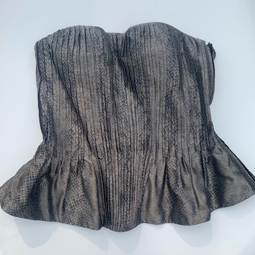Giorgio Armani Bustier Corset Peplum Top 36 m